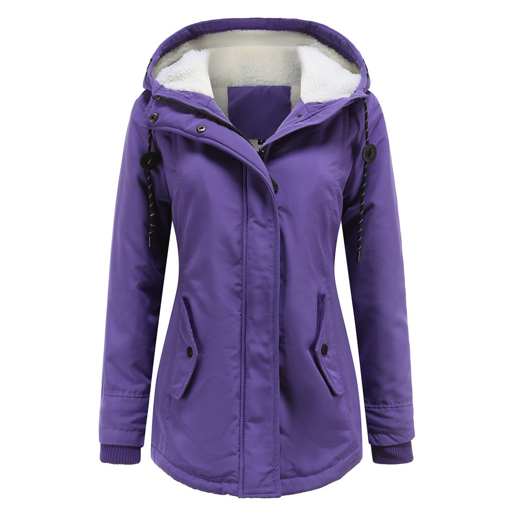 Women's Hooded Fleece-Lined Jacket