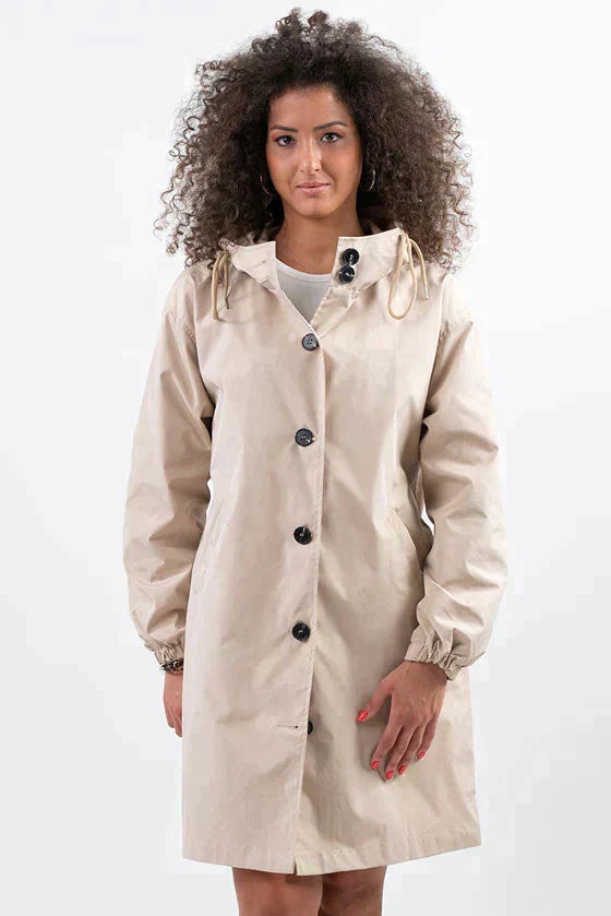 Women's Hooded Mid-Length Coat