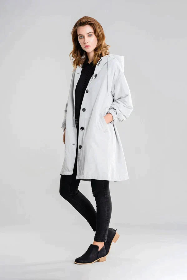 Women's Hooded Mid-Length Coat