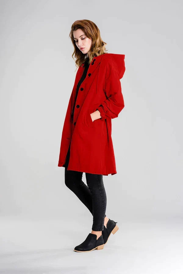 Women's Hooded Mid-Length Coat