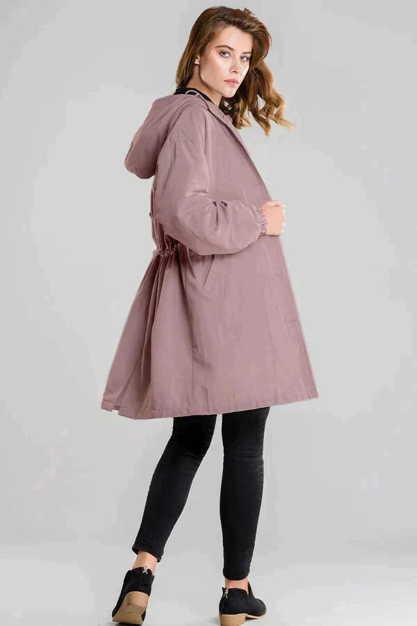 Women's Hooded Mid-Length Coat