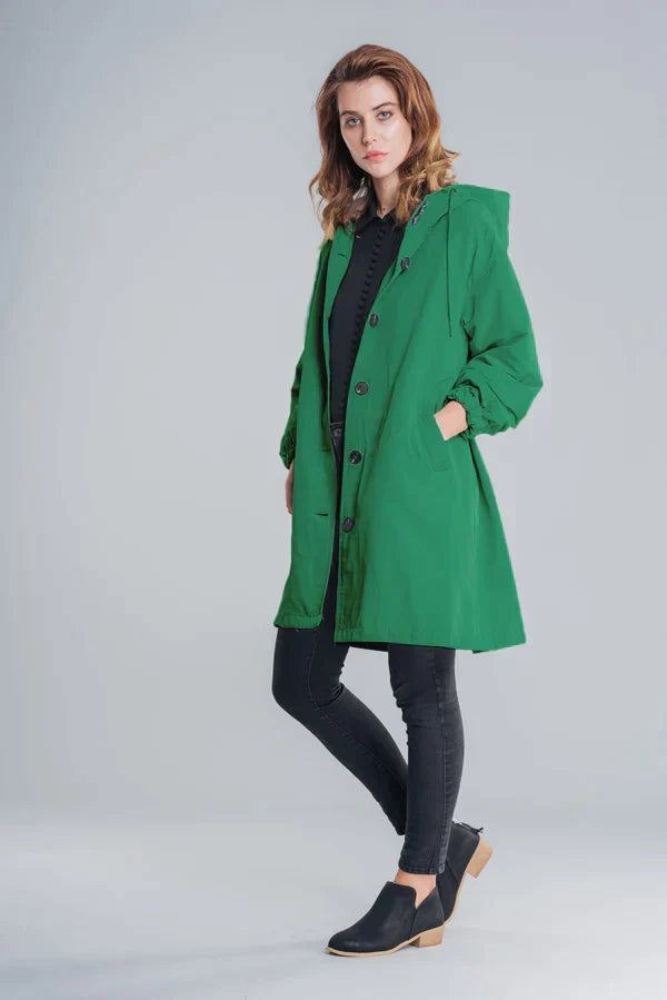 Women's Hooded Mid-Length Coat