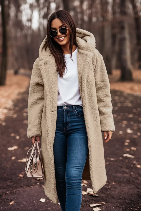 Women's Hooded Teddy Coat