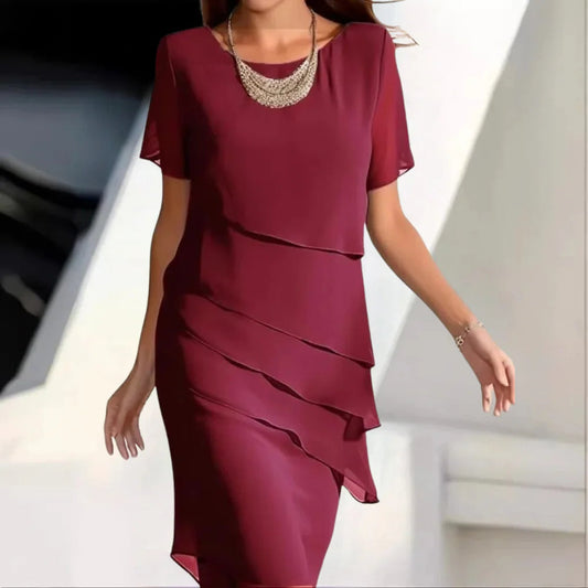 Women's Layered Midi Dress