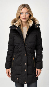 Women's Lined Padded Jacket with Hood