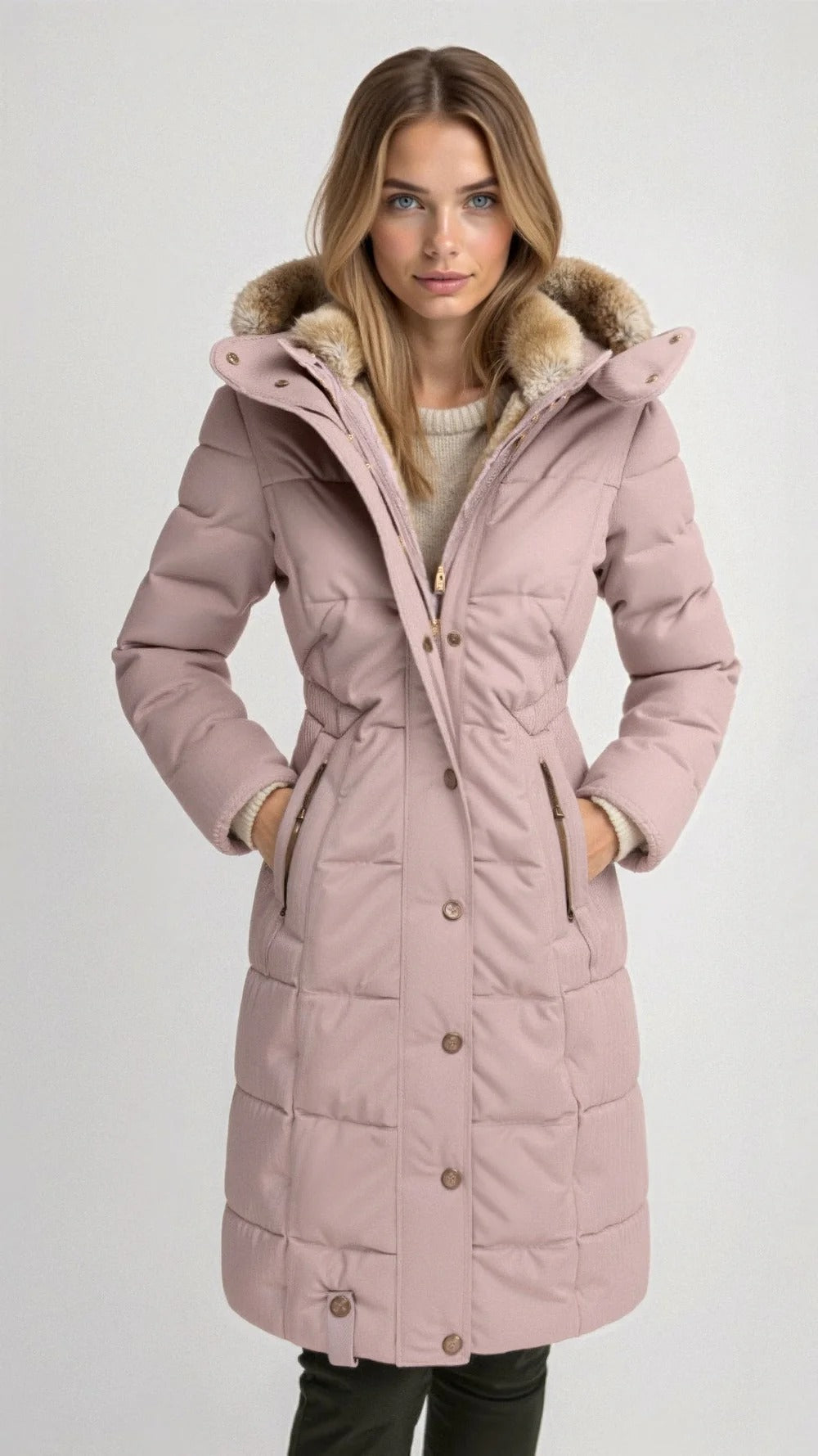 Women's Lined Padded Jacket with Hood