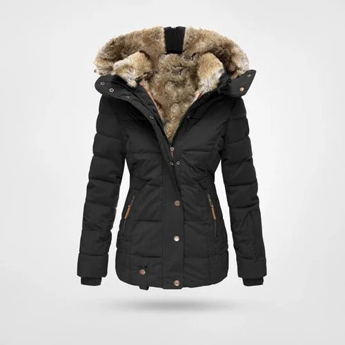 Women's Lined Padded Jacket with Hood