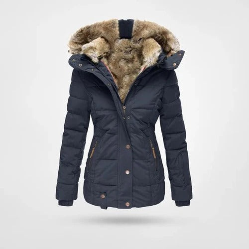 Women's Lined Padded Jacket with Hood