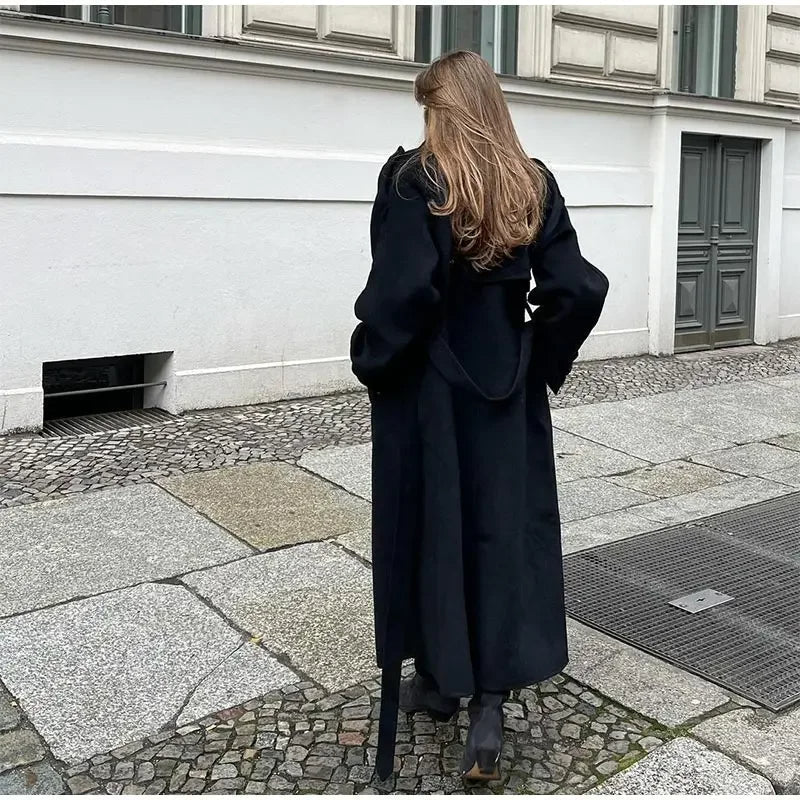 Women's Long Belted Trench Coat