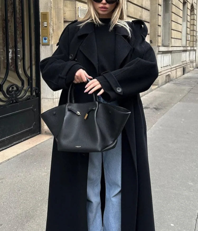 Women's Long Belted Trench Coat