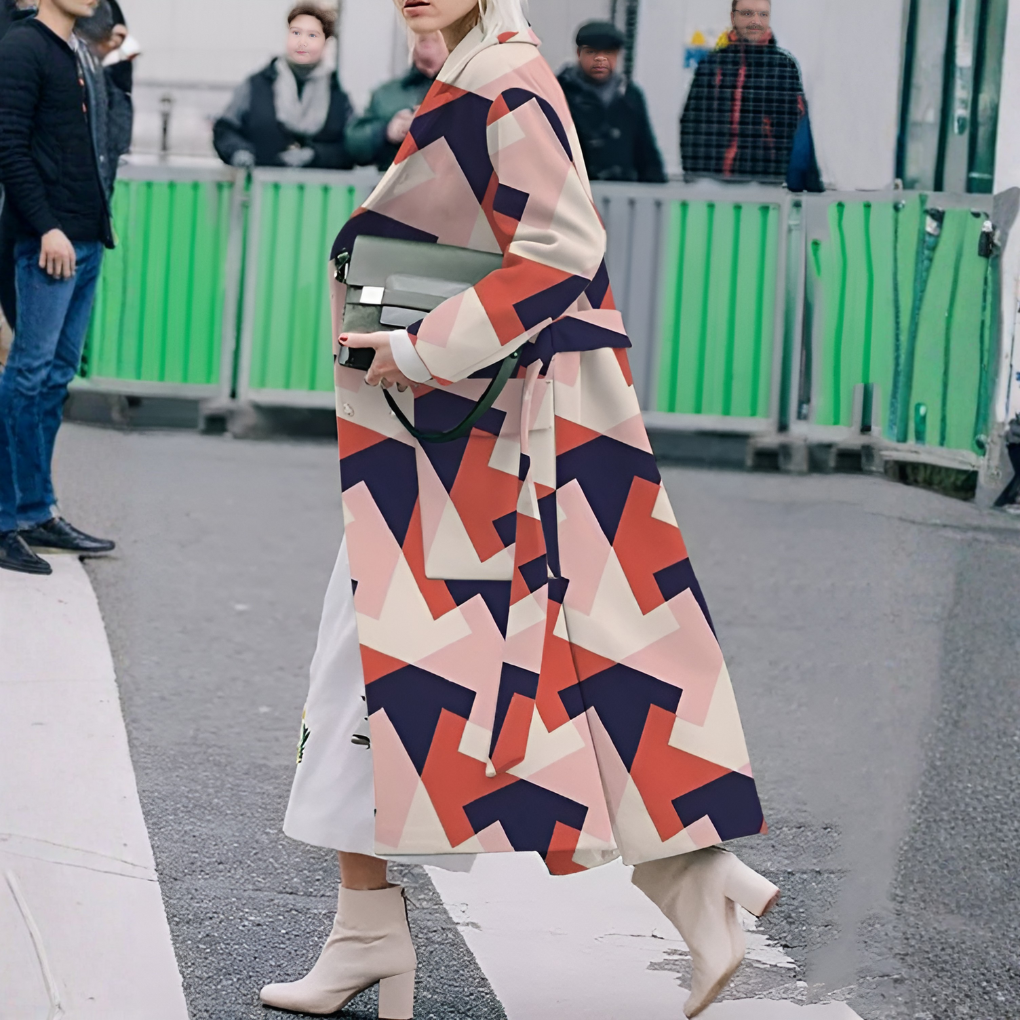 Women's Long Button-Up Trench Coat
