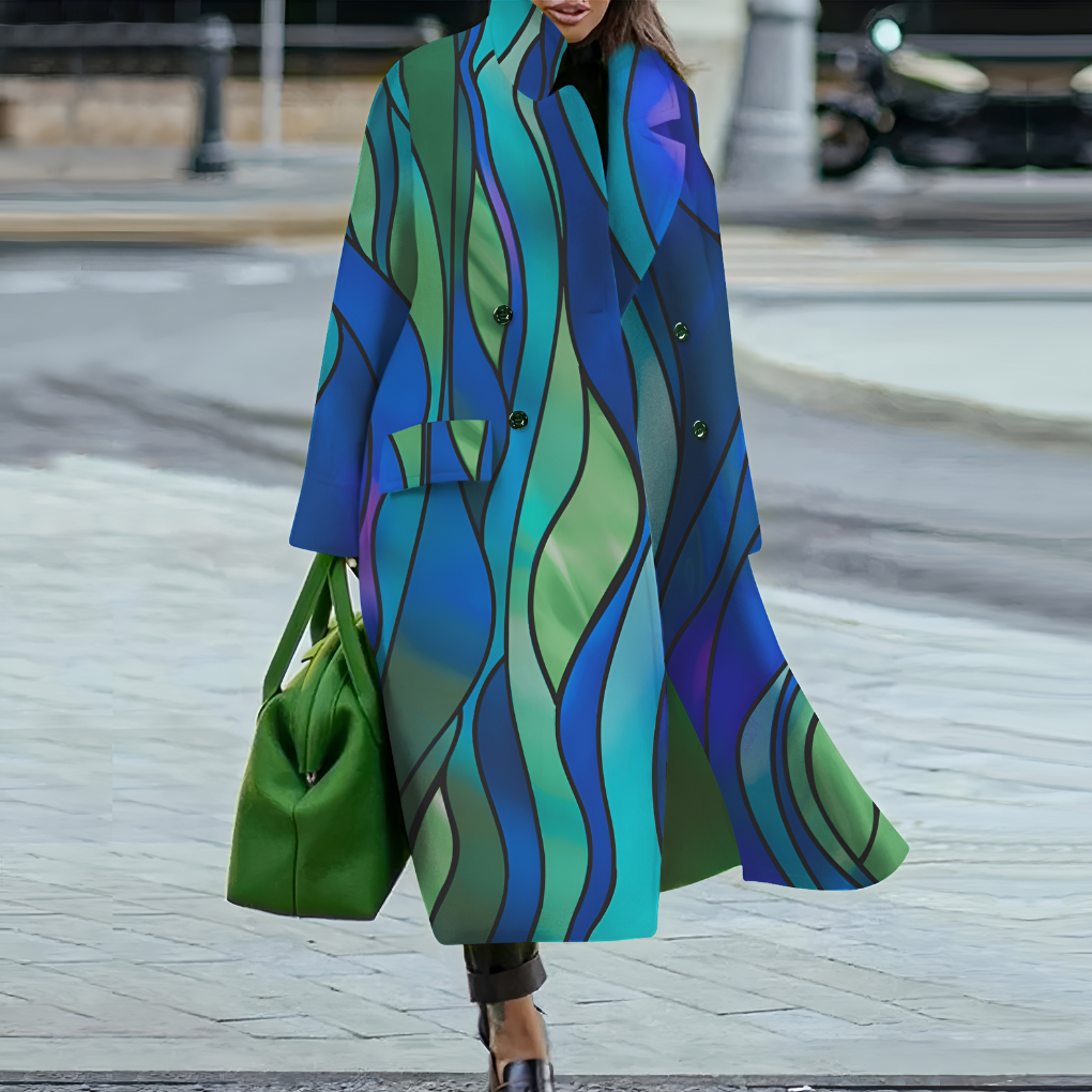 Women's Long Button-Up Trench Coat