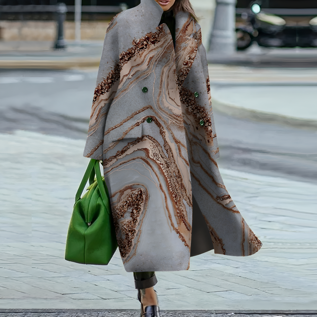 Women's Long Button-Up Trench Coat