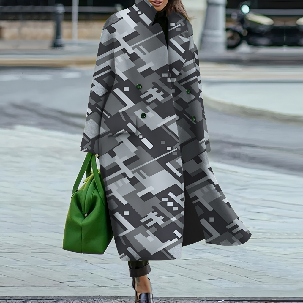 Women's Long Button-Up Trench Coat