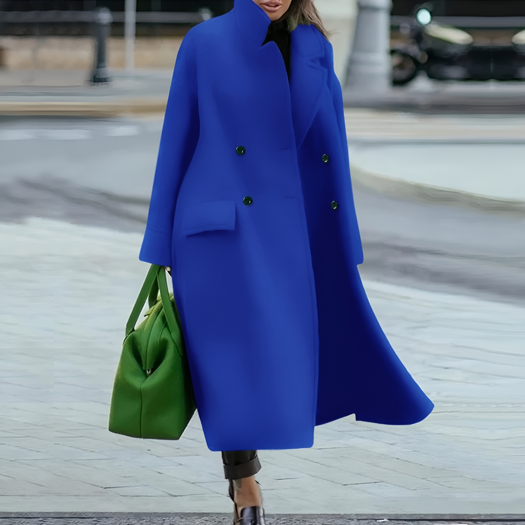 Women's Long Button-Up Trench Coat