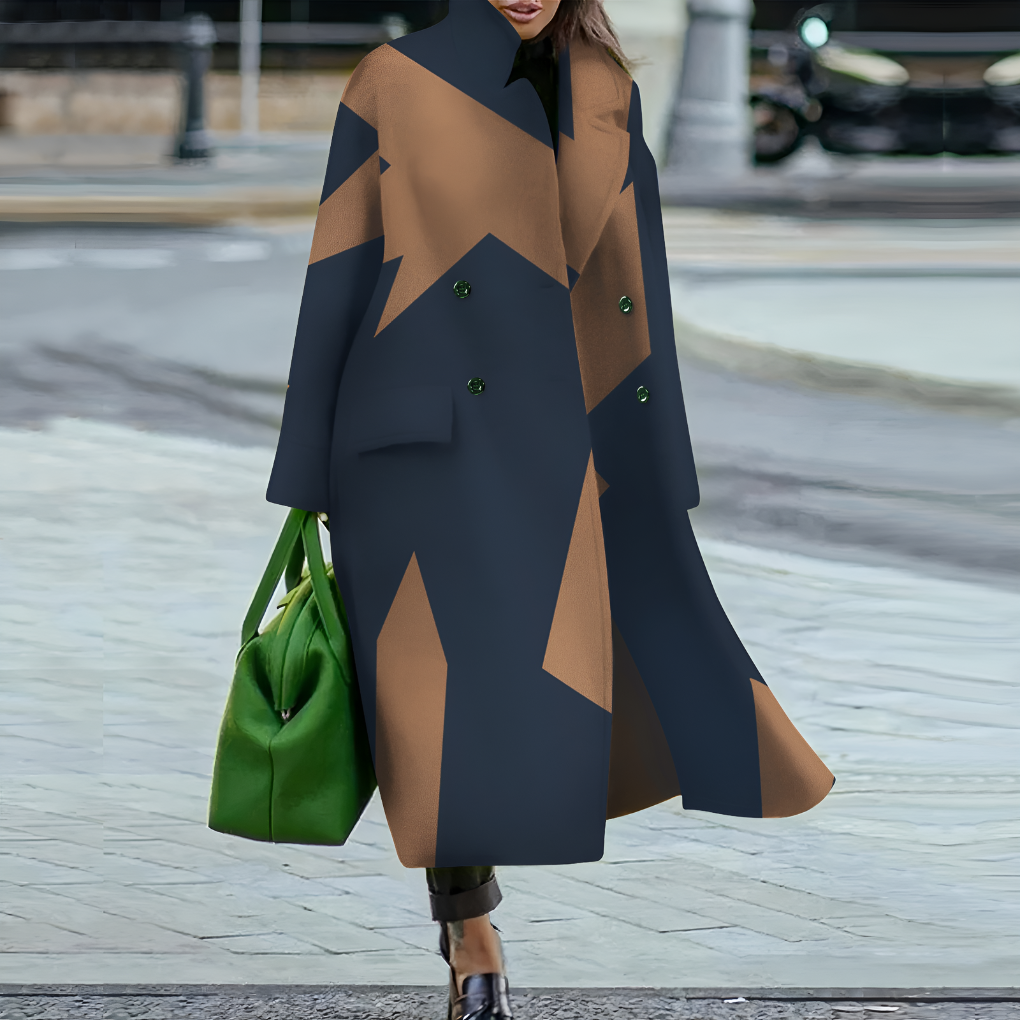 Women's Long Button-Up Trench Coat