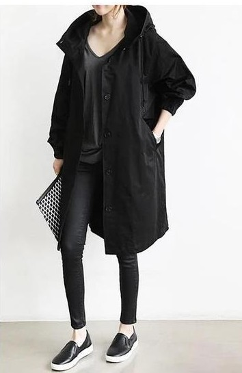 Women's Long Hooded Coat