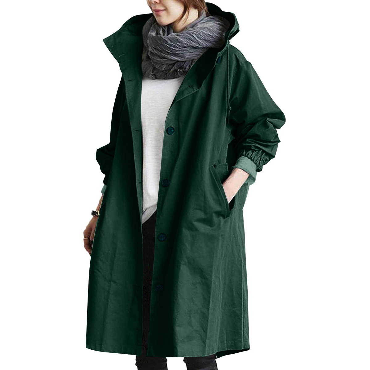 Women's Long Hooded Coat
