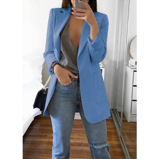 Women's Long-Sleeve Blazer Jacket