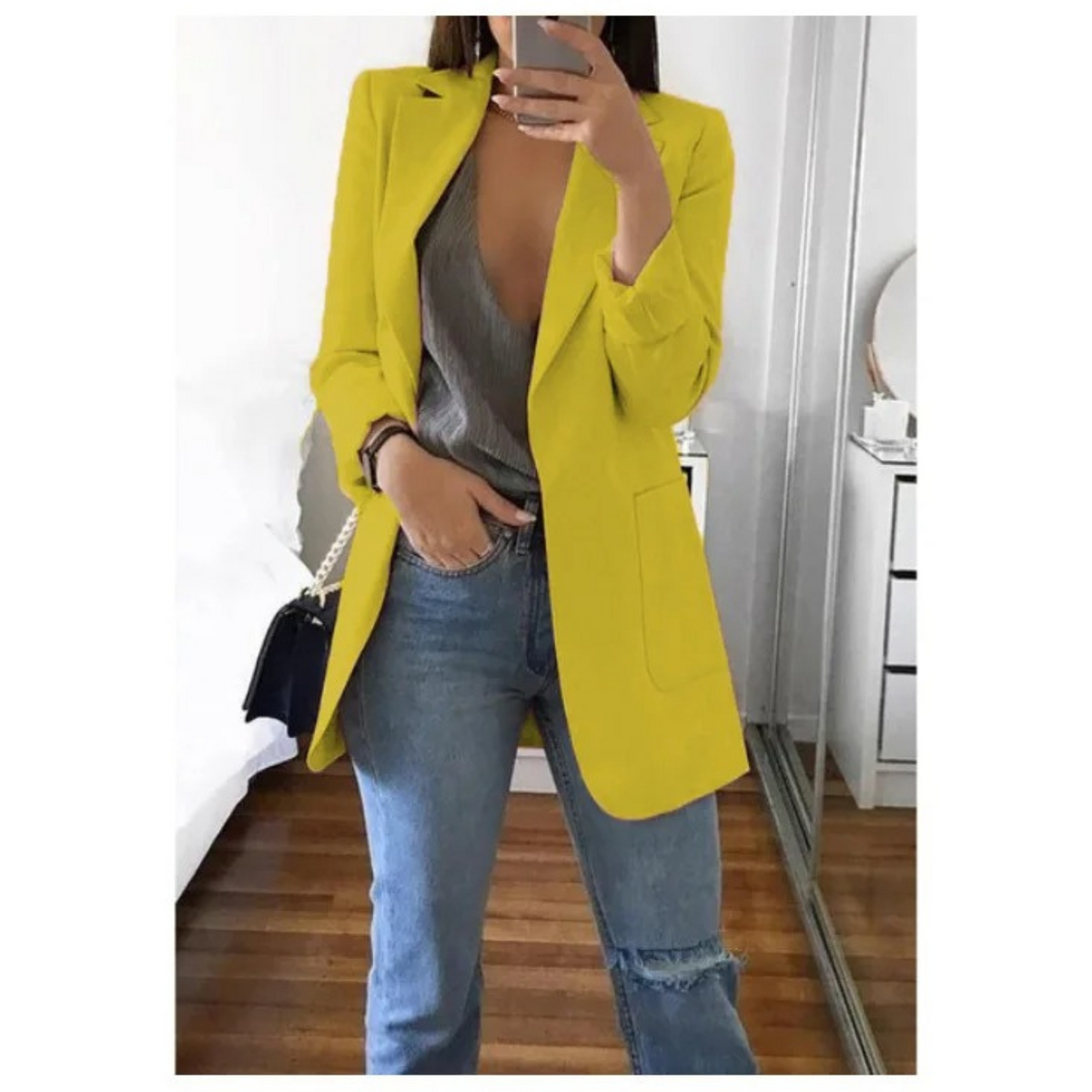 Women's Long-Sleeve Blazer Jacket