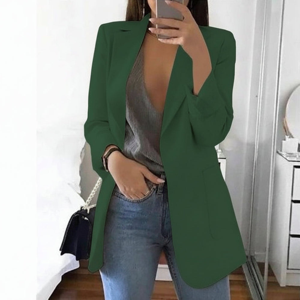 Women's Long-Sleeved Blazer with Notched Lapels