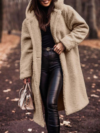 Women's Long Teddy Coat