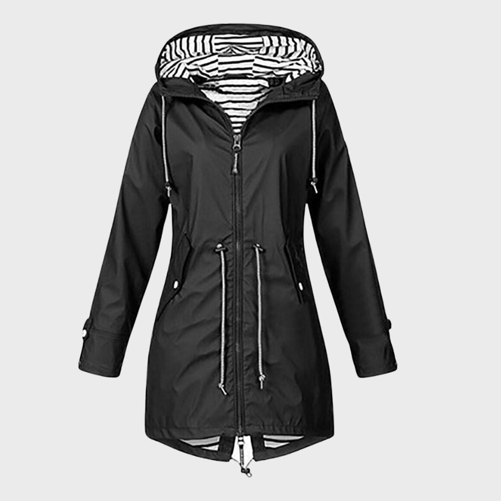 Women's Longline Hooded Rain Jacket