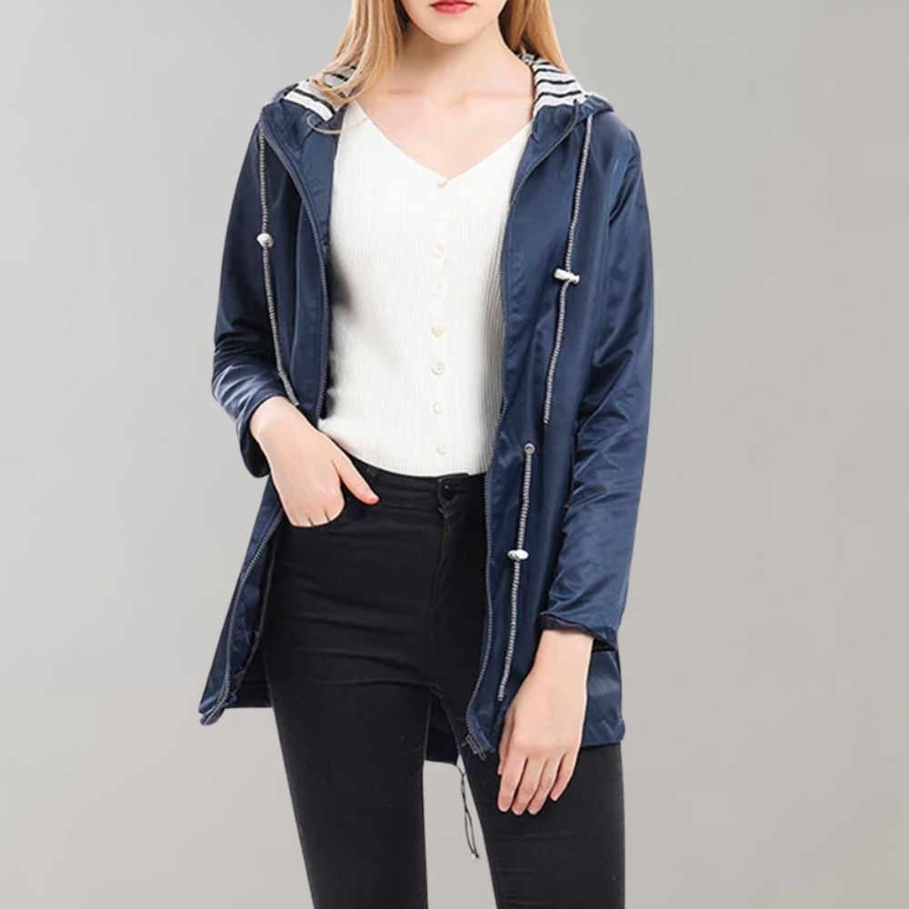 Women's Longline Hooded Rain Jacket