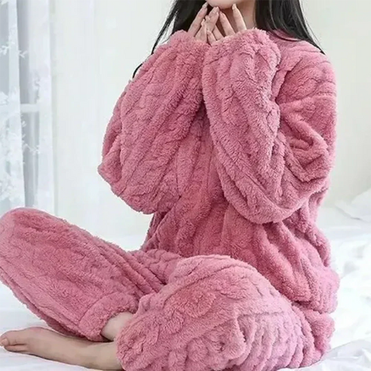 Women's Loose Fit Long-Sleeve Pajama Set