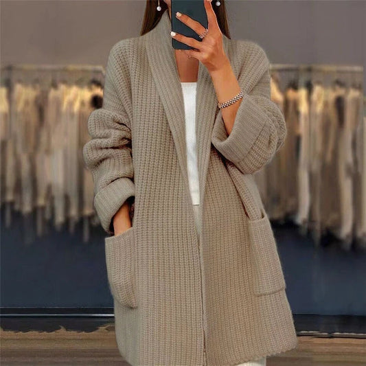 Women's Open-Front Long Cardigan