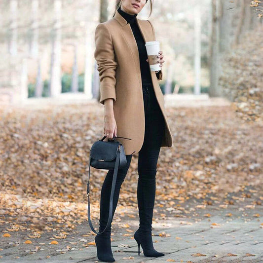 Women's Open Front Long Coat