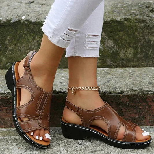 Women's Orthopedic Arch-Support Slingback Wedge Sandals
