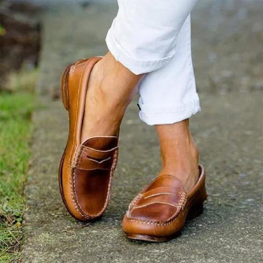 Women's Orthopedic Leather Slip-On Comfort Loafers