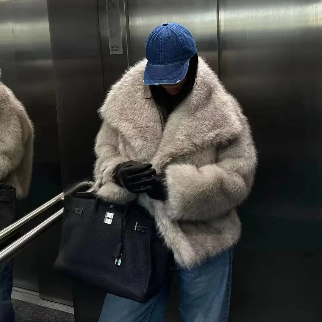 Women's Oversized Fur Jacket