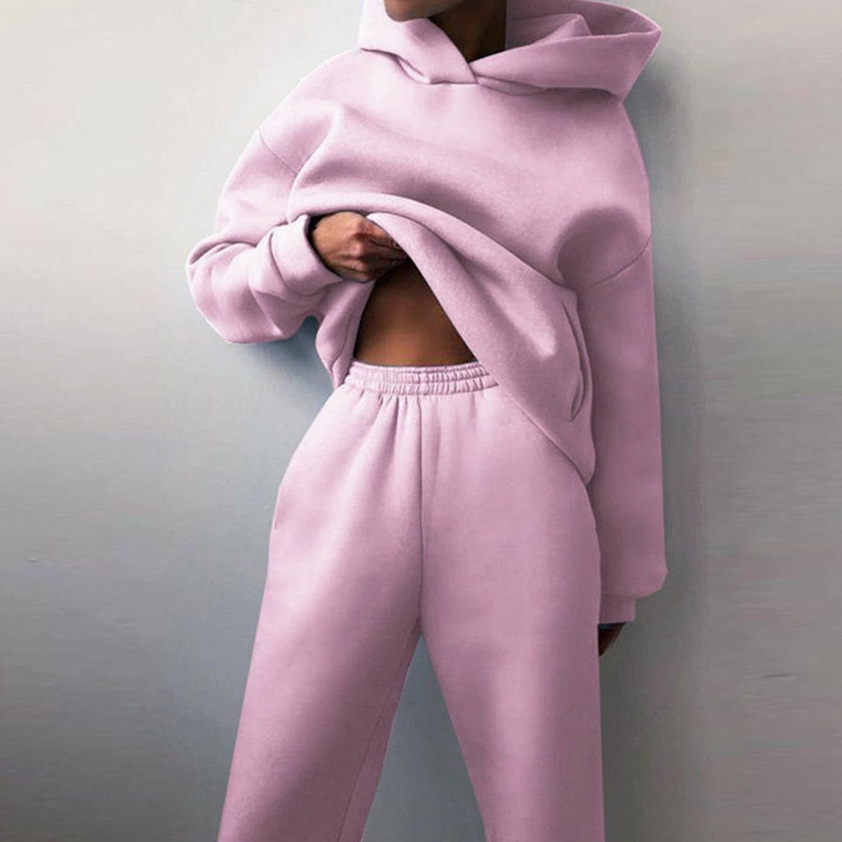 Women's Oversized Hoodie and High-Waist Jogger Two-Piece Set