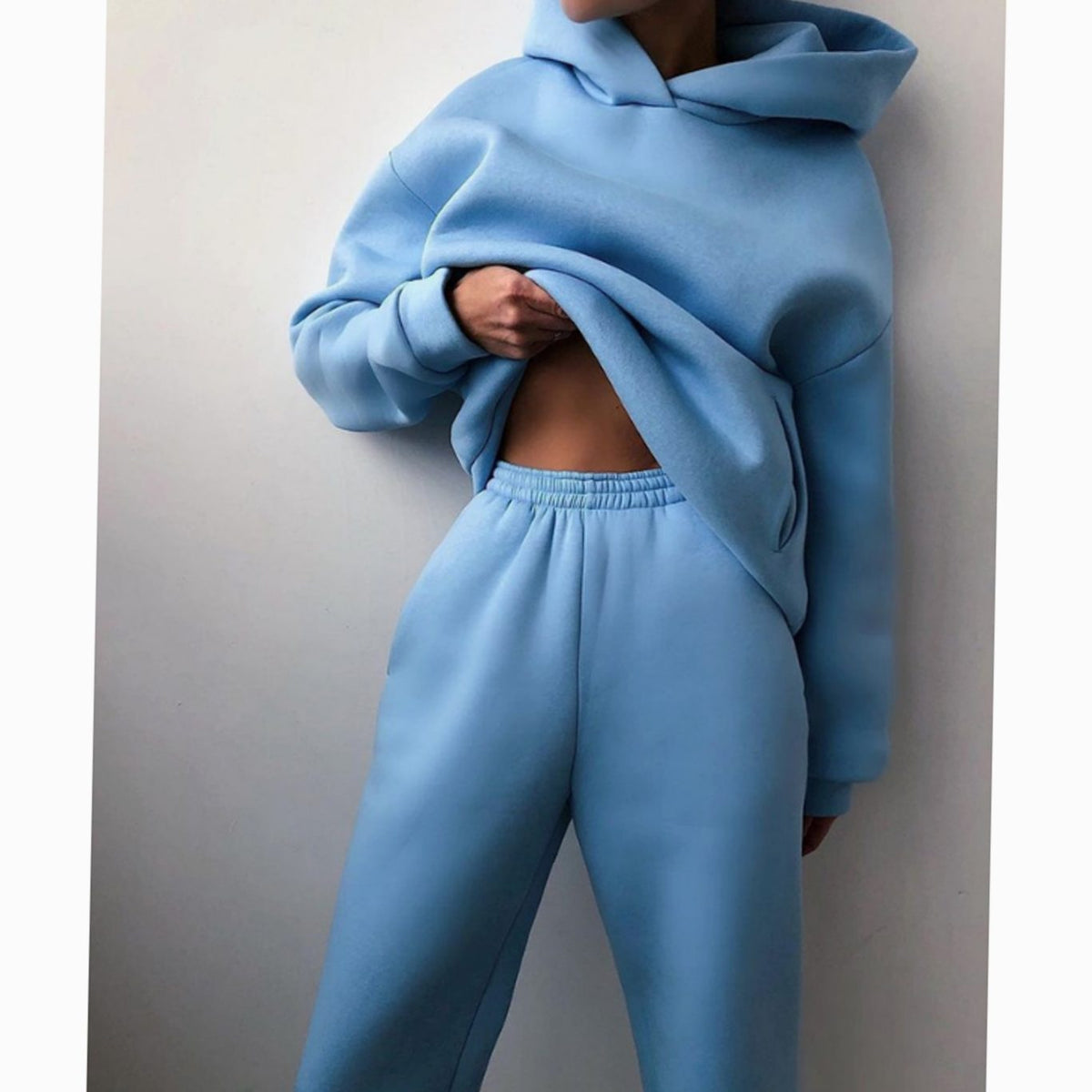Women's Oversized Hoodie and High-Waist Jogger Two-Piece Set