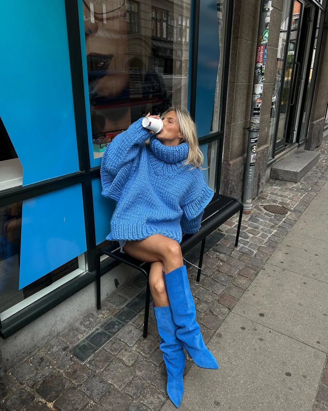 Women's Oversized Knit Sweater Dress