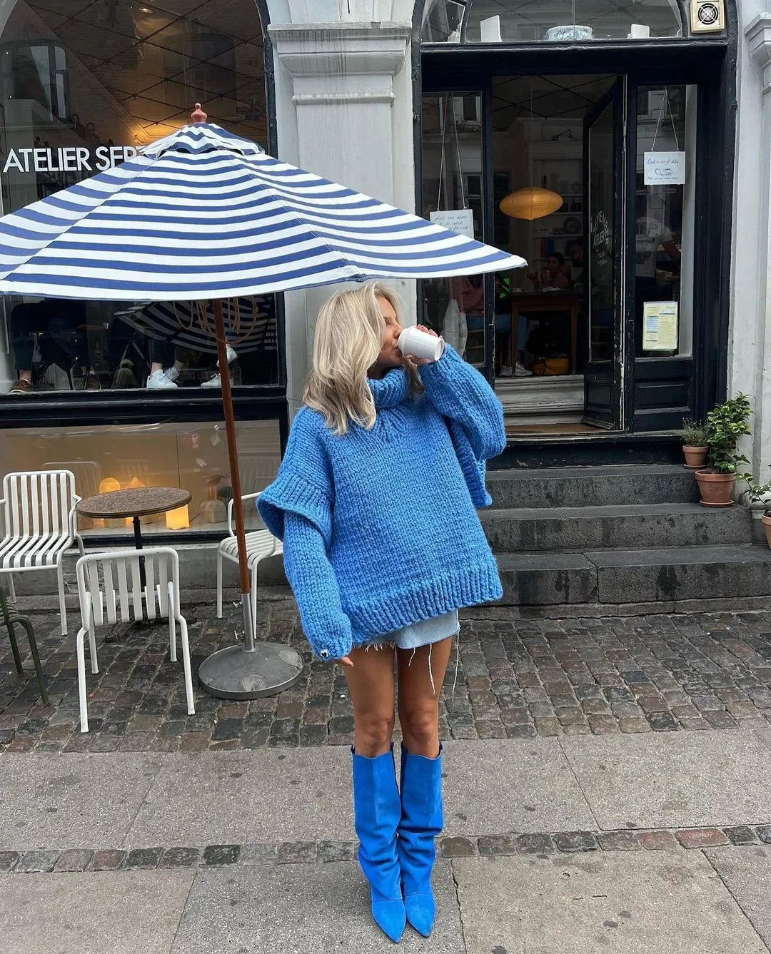 Women's Oversized Knit Sweater Dress