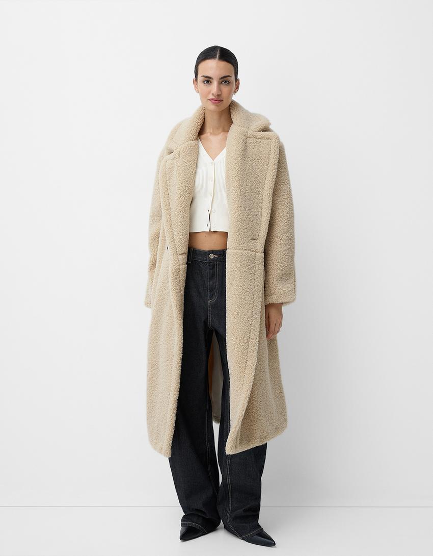 Women's Oversized Long Teddy Coat