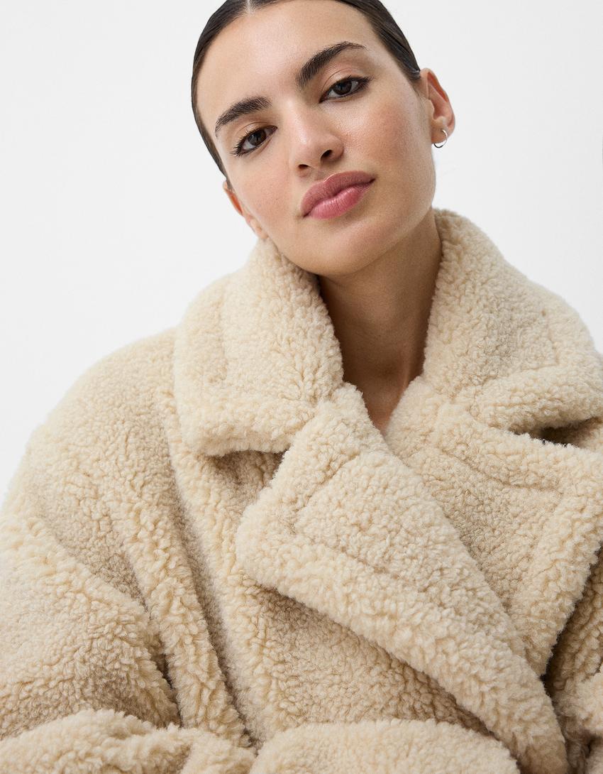 Women's Oversized Long Teddy Coat