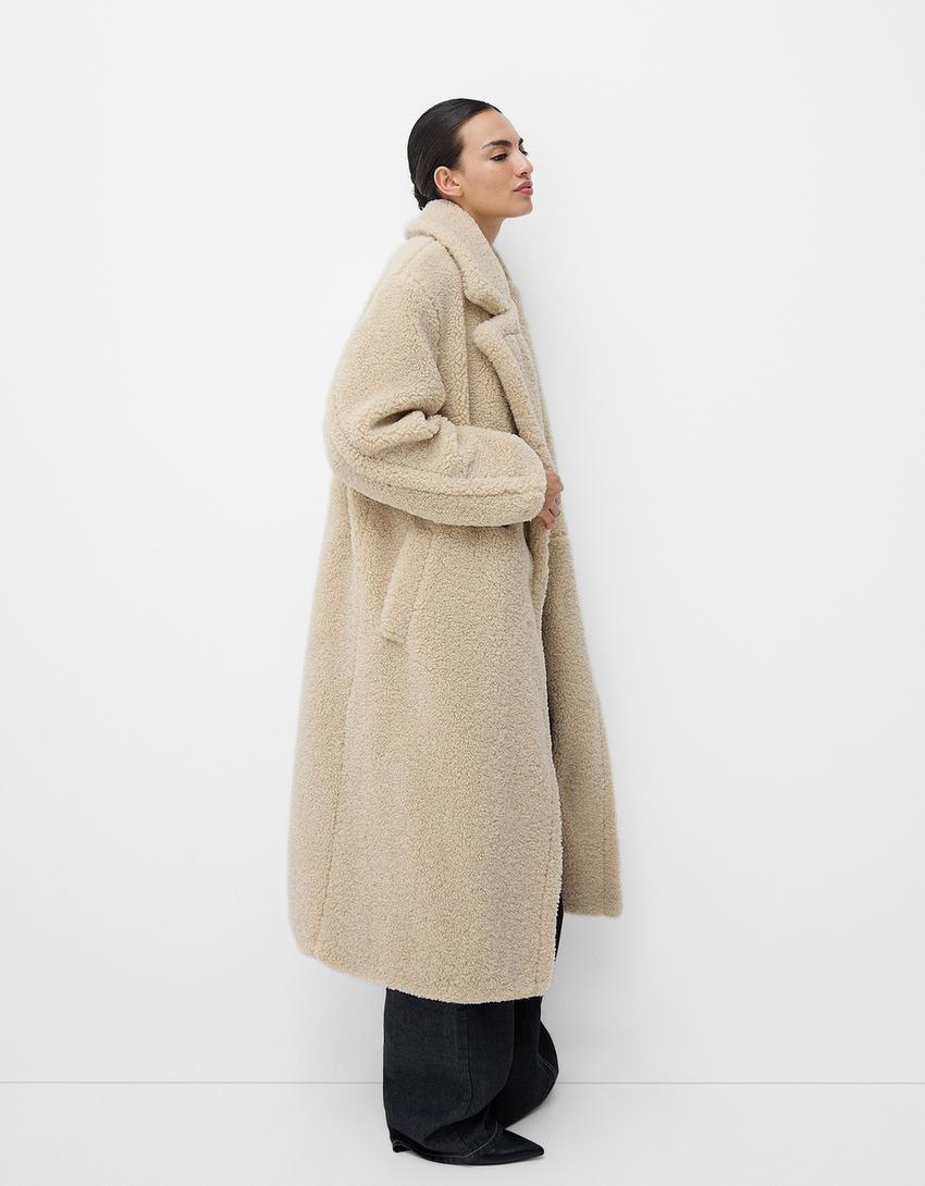 Women's Oversized Long Teddy Coat