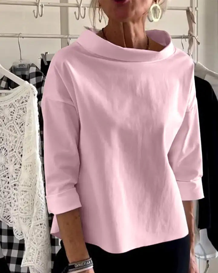 Women's Oversized Roll Neck Top