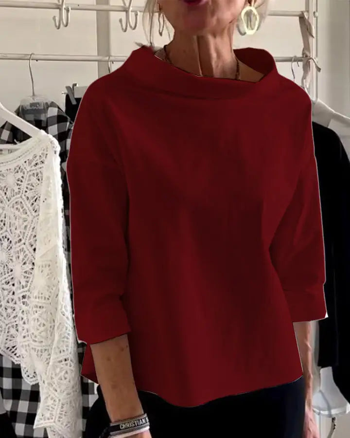 Women's Oversized Roll Neck Top