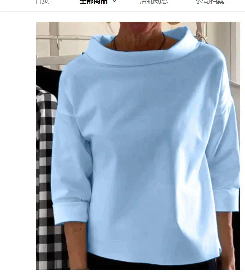 Women's Oversized Roll Neck Top
