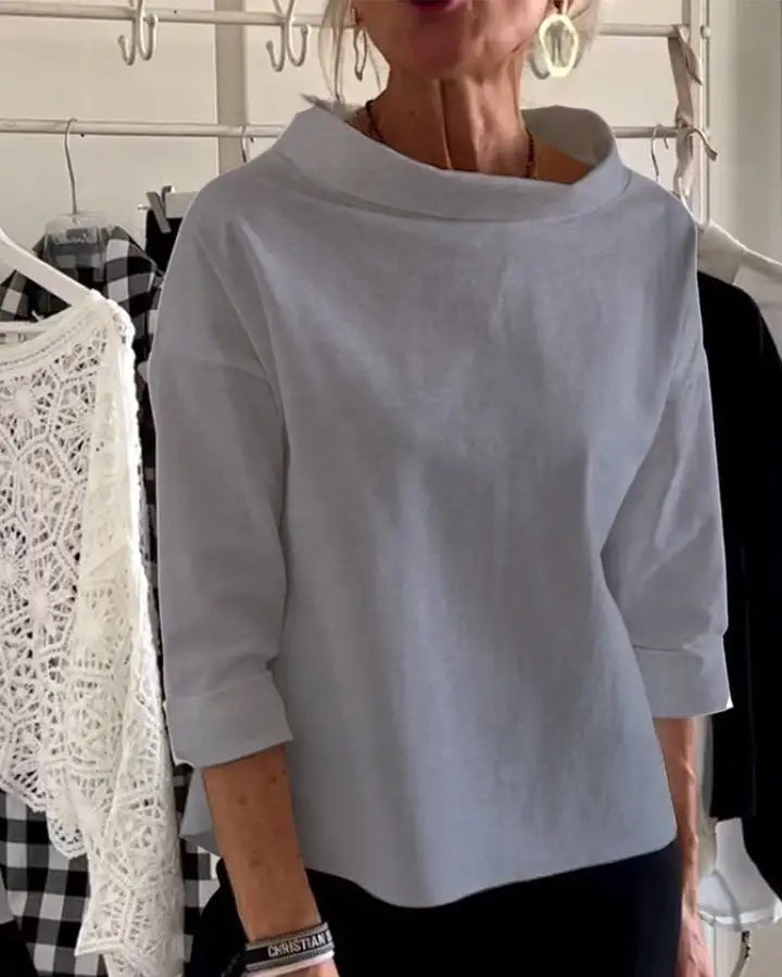 Women's Oversized Roll Neck Top
