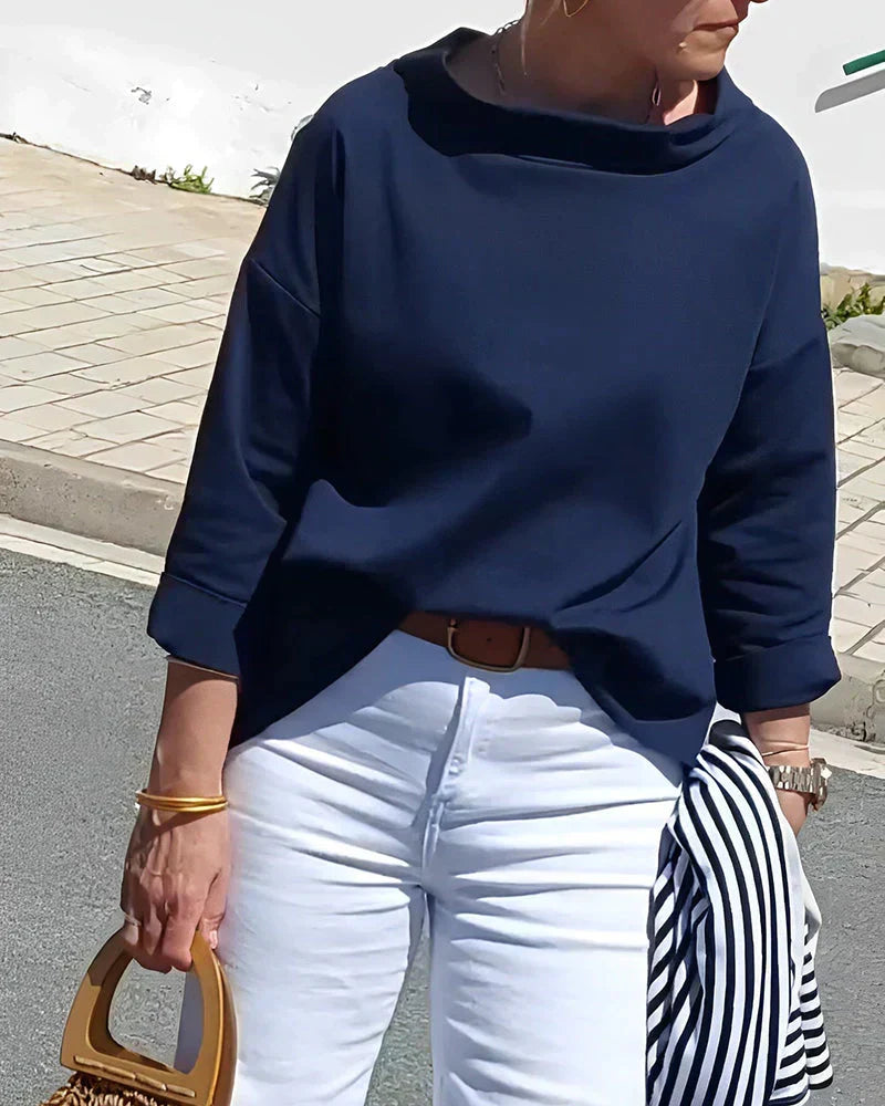 Women's Oversized Roll Neck Top