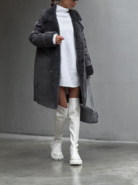 Women's Oversized Shearling Long Coat