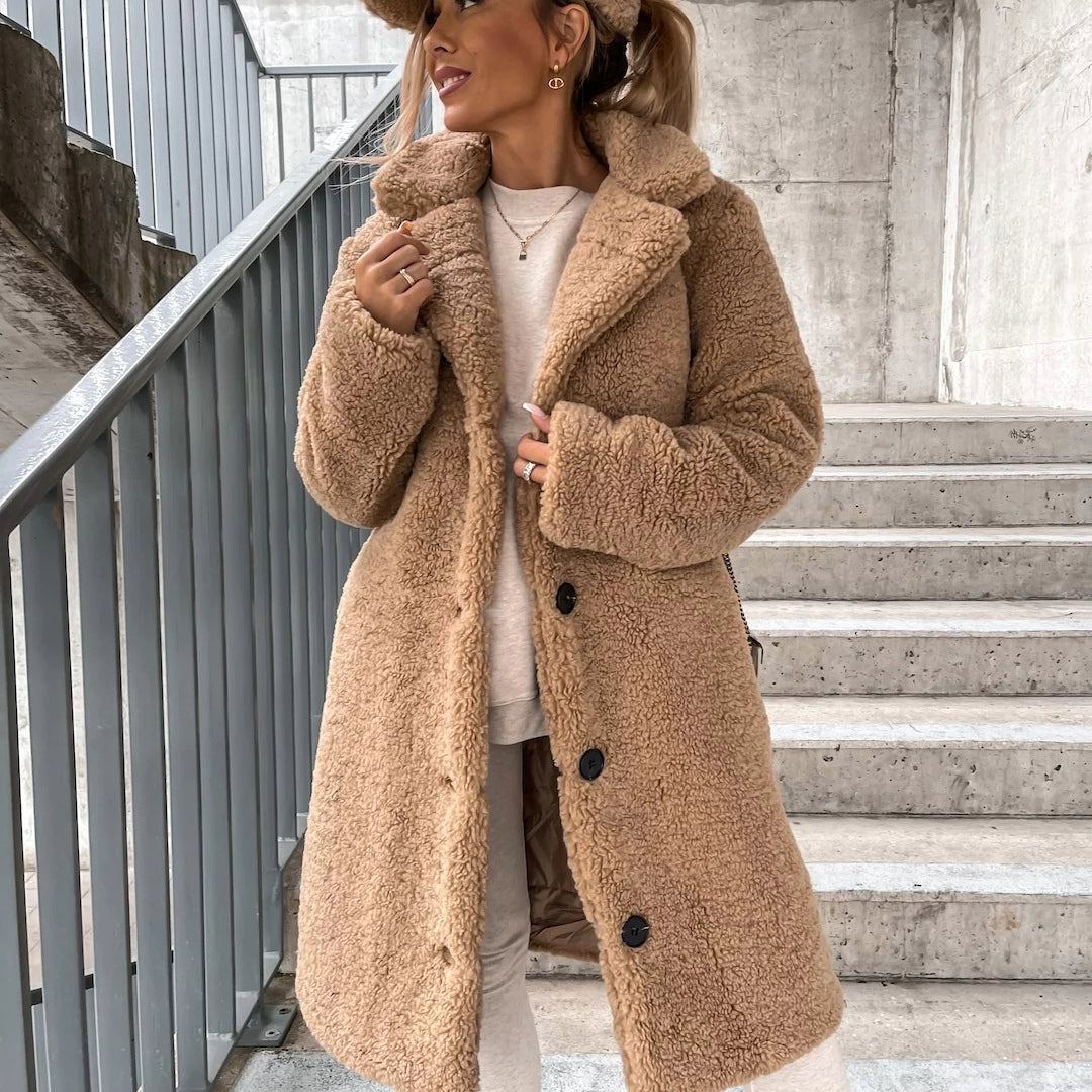 Women's Oversized Teddy Long Coat