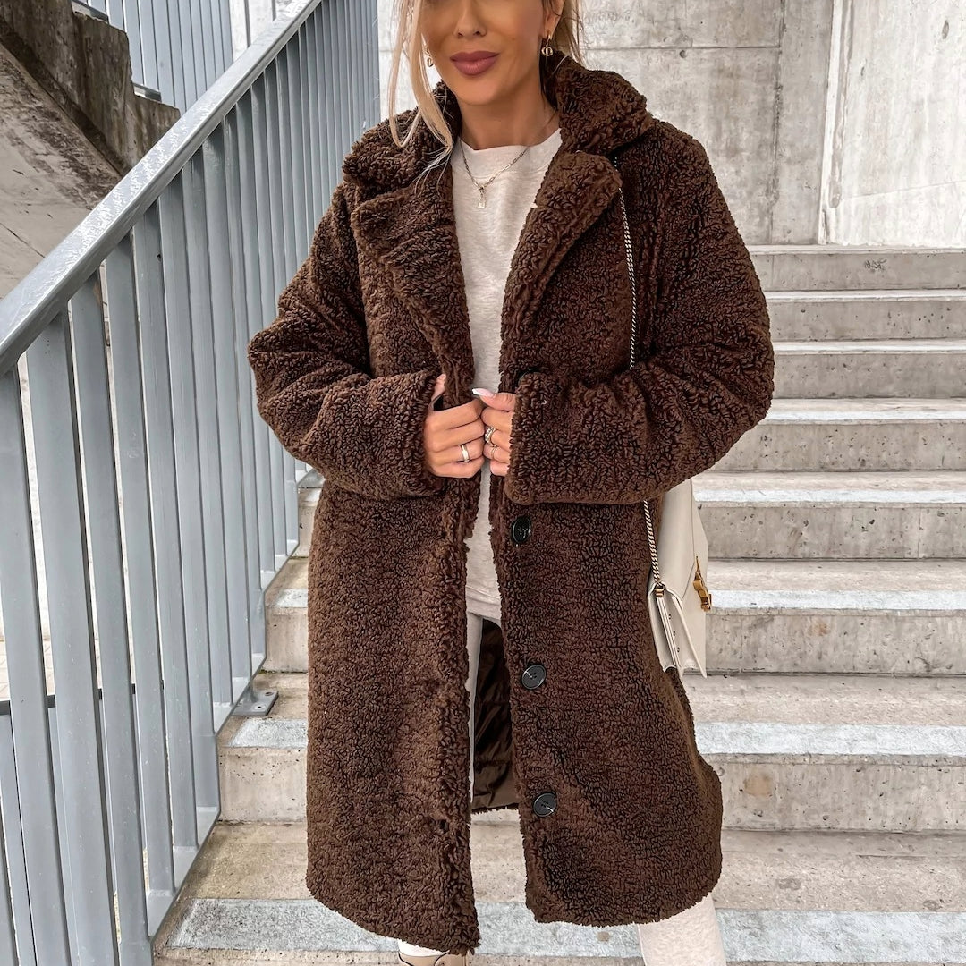 Women's Oversized Teddy Long Coat