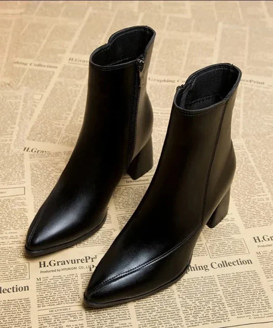 Women's Pointed Toe Heeled Ankle Boots